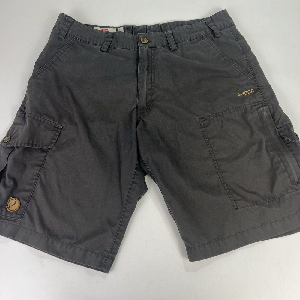 Fjallraven Karl Pro G-1000 Cargo Shorts Men's 31 X 10 Gray Hiking 7 Pocket